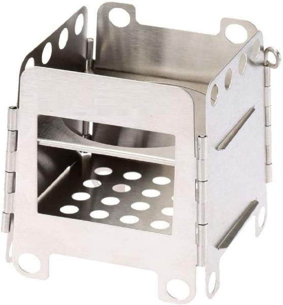 Picnic BBQ Cooker Portable Folding Stainless Steel Backpacking Stove Wood Burning Camp Stoves
