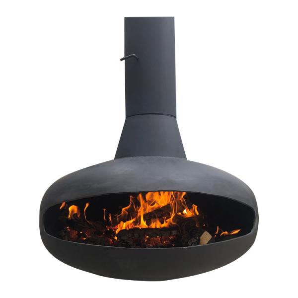 2.6ft Ceiling Suspended Fireplace 80m2 Wood Burning Fire Pits