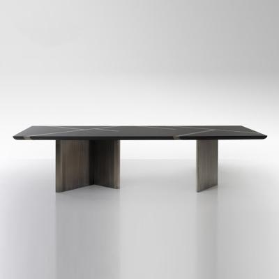 2000mm 29,9 mesa de jantar luxuosa contemporânea, mesa de jantar moderna do século meados de aço inoxidável
