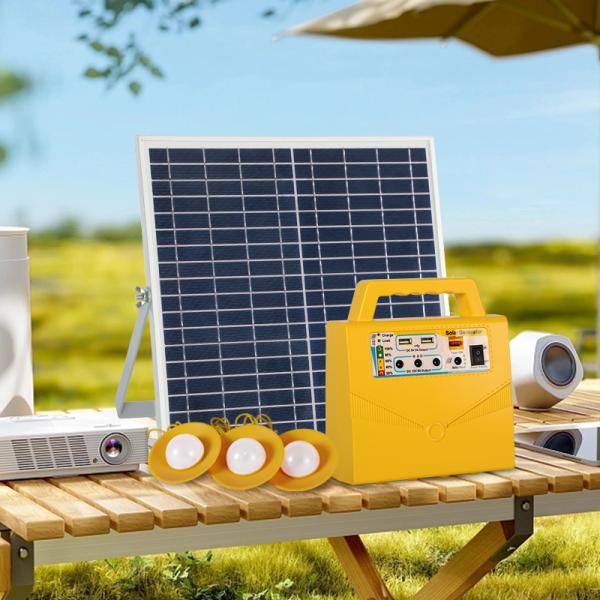 Radio and Lighting Function 20W Solar Lighting System with 12V 7AH Battery Capacity