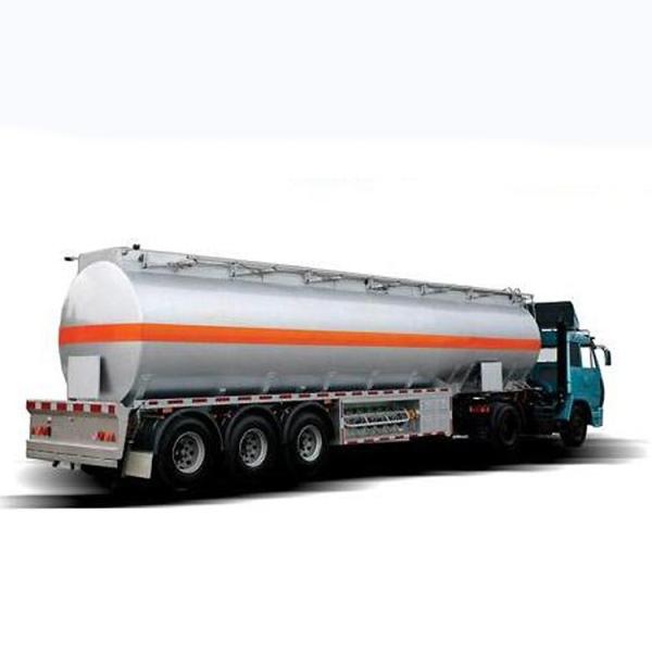 Fuel/Edible Oil Tanker Semi Trailer with Aluminium Alloy 3 Axles Cylindrical Tank