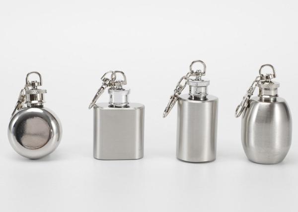 Portable Small Novelty Hip Flask 1 Ounce White Wine Bottle With Key Chain