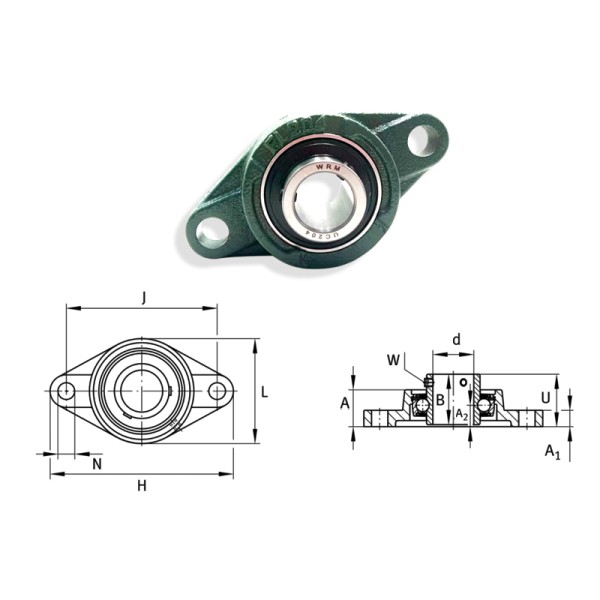 High Quality Pillow Block Bearing UCFL310 50*140*240mm Logistics Sorting Equipment Bearing
