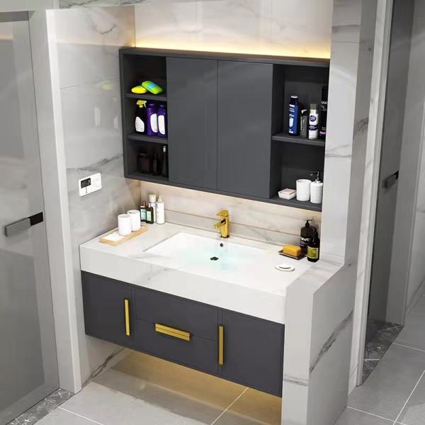 Верхняя установка деревянной ванной ванной 600 мм со зеркалом