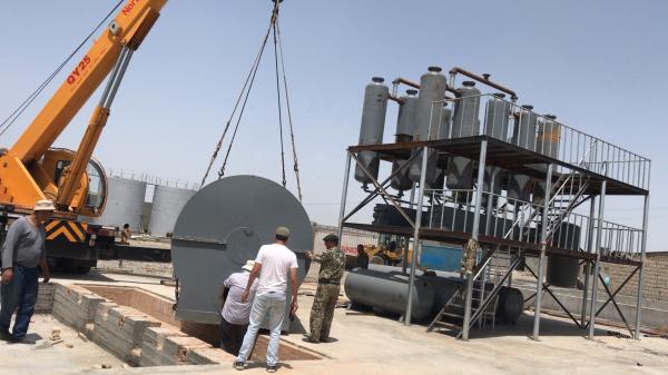16kw Q245 Steel Used Engine Oil Recycling Refinery Machine For Making Diesel Fuel