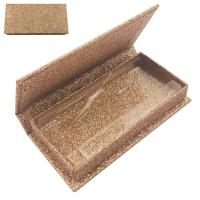 Finish Brillante Magneto personalizado Flip Cajas de embalaje rígido de pestañas Cosméticos caja con cinta