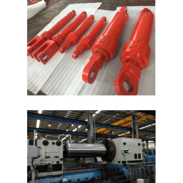 Chromed Hydraulic Hoist Cylinder , Medium Press Double Ended Hydraulic Ram
