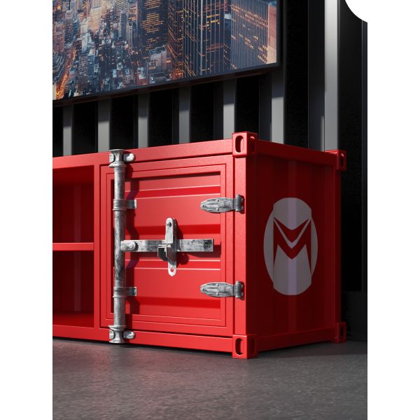 Household Container Cabinet Red Metal Industrial TV Cabinet From Durable Materials