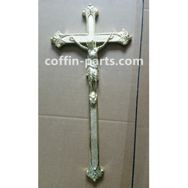 Jesus Decorative Funeral Crucifix , Silver / Copper Color Coffin Cross PP Material