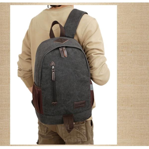Outdoor canvas backpack unisex travel backpack bag with laptop compartment for high school students