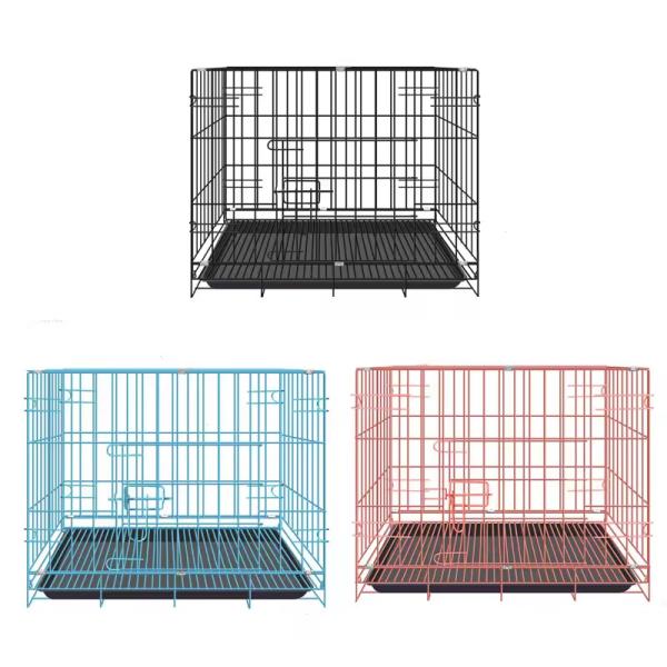 Dog Cat Pet Training Products Bottomless Quadrate Stainless Steel Dog Cages