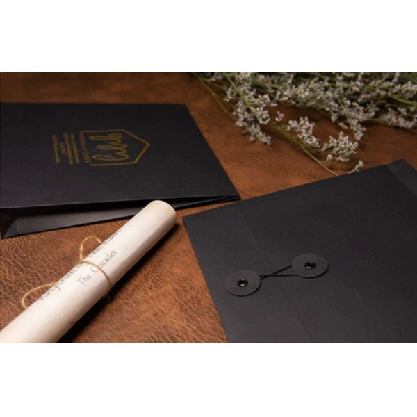 A4 A5 Kraft Paper Gift Card Envelopes Black White Brown 5x7