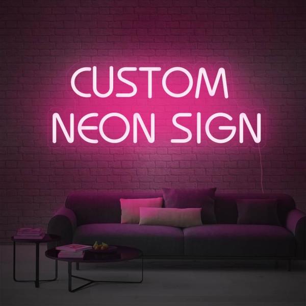 Indoor 12V Neon Letter Signs 8mm-10mm Acrylic Plate Long Durable