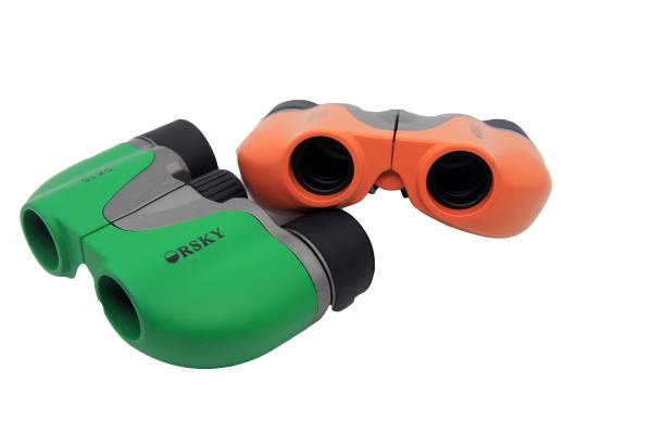 Orange / Green Small Lightweight Powerful Binoculars For Educational Learning