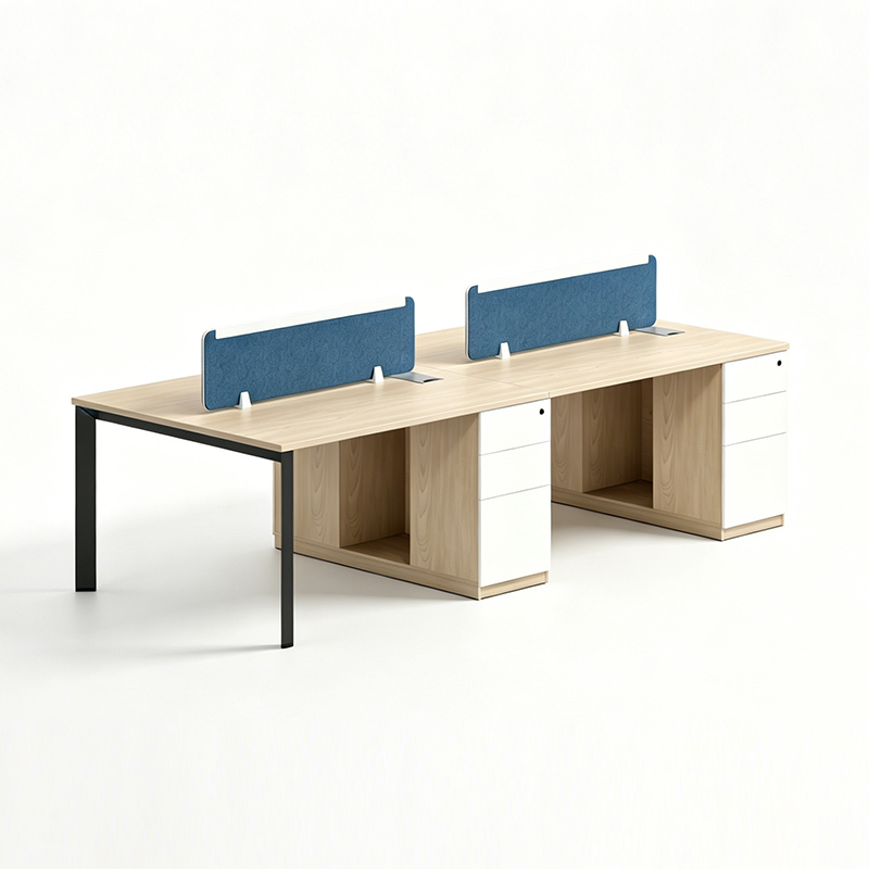Custom Size Office Workstation Desks Designed with Melamine Board Desktop for Modular Office Furniture