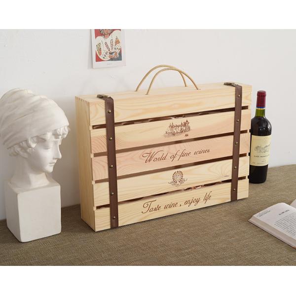 2-6 Bottles Solid Wood Wine Box for Gift Custom Order Accepted Immediately