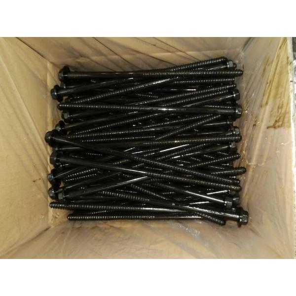 Concrete Forming Coil Bolt Metal Fasteners 300mm Length Black Finish Surface