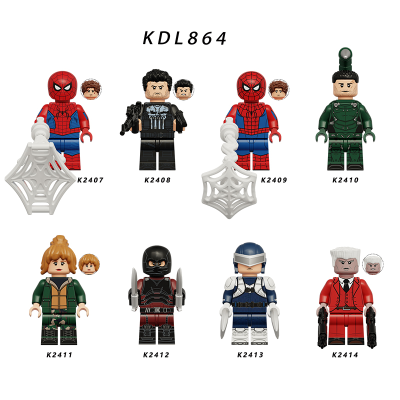 Super Heroes Spider‑Man Punisher Building Blocks Minifigures