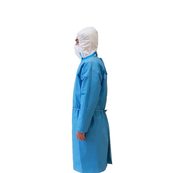 Blue Sms Medical Isolation Gown Non - Sterile Infection Control