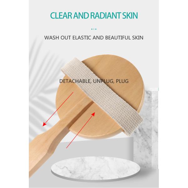 Detachable Body Bath Brush Vegan Dry Body Brush With Massage Beads Holmwood Handle
