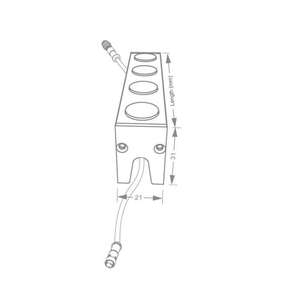 24VDC 4 - diodo emissor de luz modular de 25W Mini Outdoor Wall Washer que ilumina 2200 - 6500K