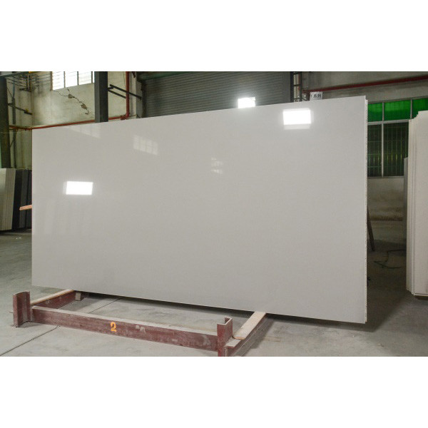 3000*4000*20MM Light Grey Glass Wall Panel Quartz Stone Floor Wall