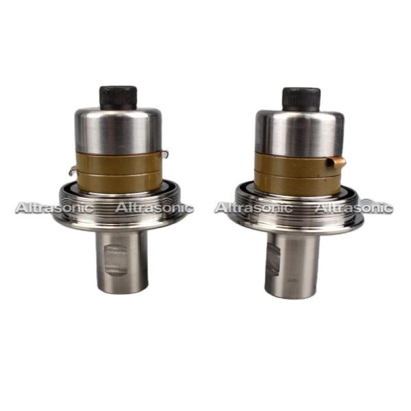 35Khz Ultrasonic Titanium Converter With 2pcs Piezoelectric Ceramics For Welding Application
