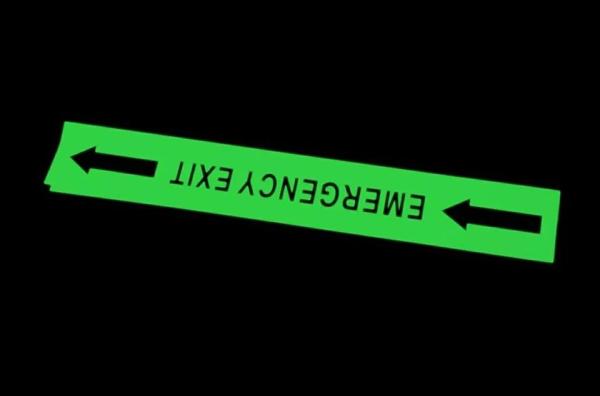 OEM 0.62m Photoluminescent Self Adhesive Vinyl Glow In The Dark Vinyl Stickers