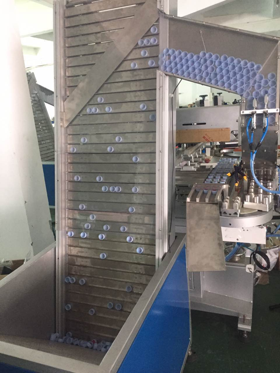 Fully Automatic Four Color Bottle Cap Pad Printing Machine 50HZ / 60HZ
