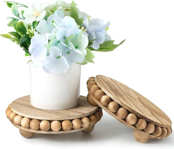 Custom Wooden Farmhouse Pedestal Display Stand for Tiered Trays