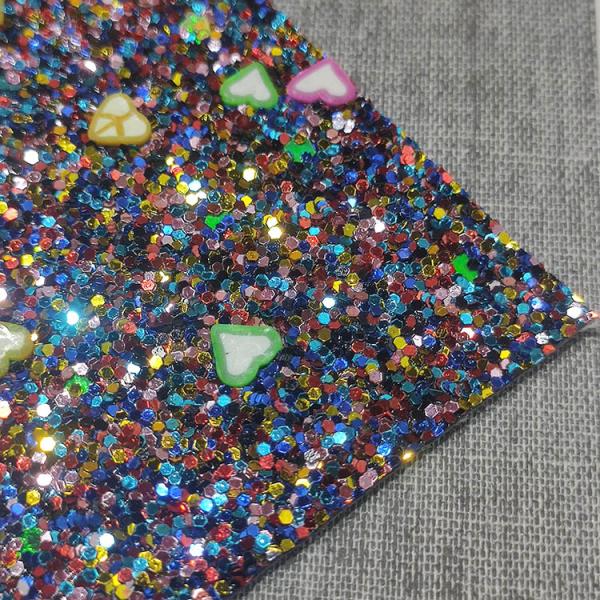 Synthetic Shoes 3D Chunky 50m/Roll Glitter Leather Fabric