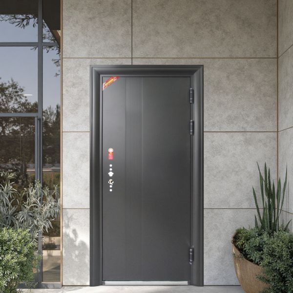 70mm Thick Steel Security Door  Modern Main Entrance For Residential Houses