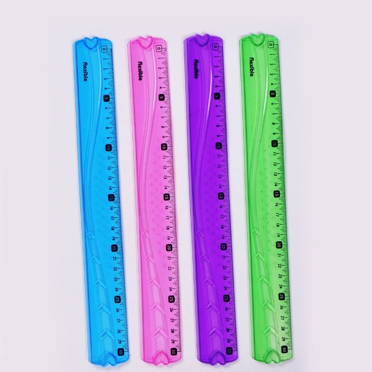 hot selling 30cm clear pvc flexible ruler