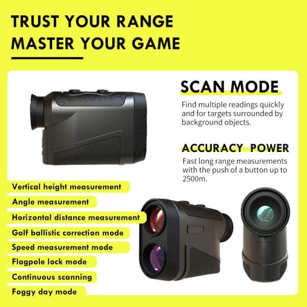 Black 8X Sport Laser Rangefinder For Golf Rangefinder Gift Distance Measuring