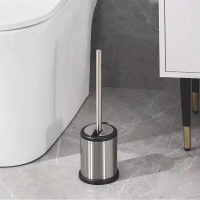 Hassle-Free Bathroom Cleaning Experience With Economic Stainless Steel Toilet Brush And Automatic Open Holder