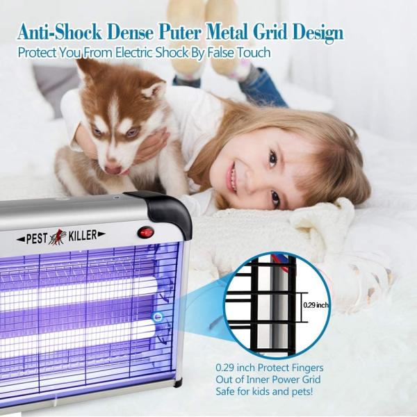 JZ Original 20w Aluminum Electric Fly Catcher  Insest Killing  Pest Control Bug Zapper Mosquitoes Killer Lamp for Indoor