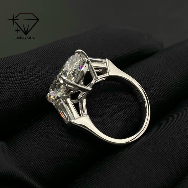 Luxuryshine Ovale coupé VVS/VS Laboratoire Diamant 10CT Solitaire Ring 18K or massif bijoux personnalisés avec certificat IGI