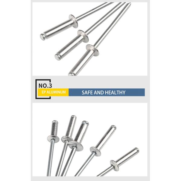 Sliver Car Maintenance Accessories Self Plugging Open End waterproof rivets aluminum