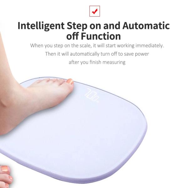 200KG / 440LB Tempered Glass Platform Electronic Bathroom Scale