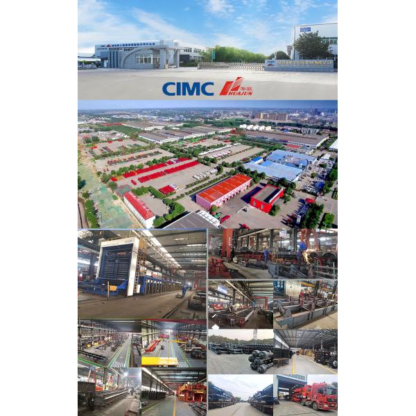 Durable CIMC HUAJUN 40CBM Dry Bulk Powder Cement Tank Carrier 3 Axles Tanker Semi Trailer