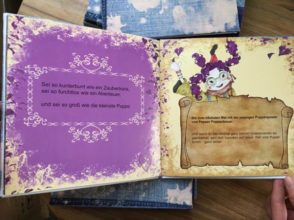 Hardcover book with fabric cover printing, Children hardcover book printing, full color book printing