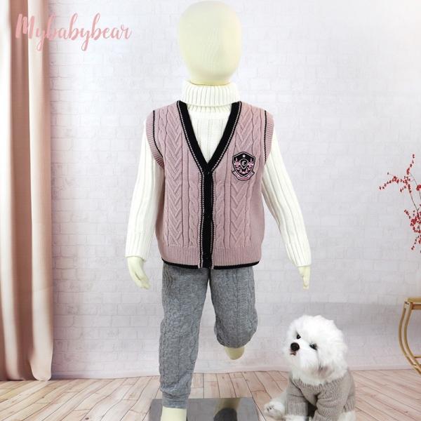 Baby Sleeveless Coat Warm Clothes Knit Sweater Boy and Girl Cotton Toddler Kids Girls Vest for Winter