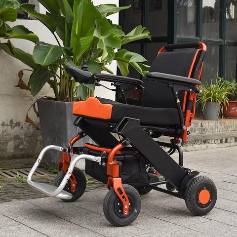 Lithium Battery Electric Wheelchair With Rigid PU Tyre Foldable