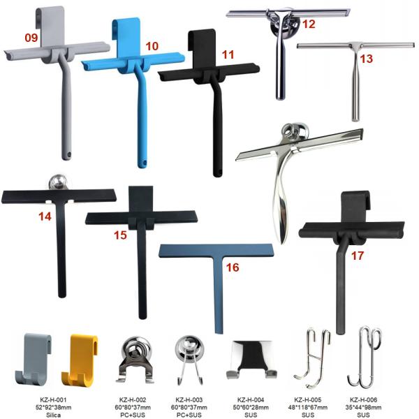 Glass Window Shower Tile Wiper With Leaf Blade Lip