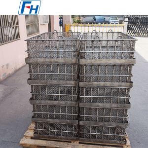 Austenitic Chromium Nickel Stainless Steel Welding Heat Treatment Basket For Box Furnaces