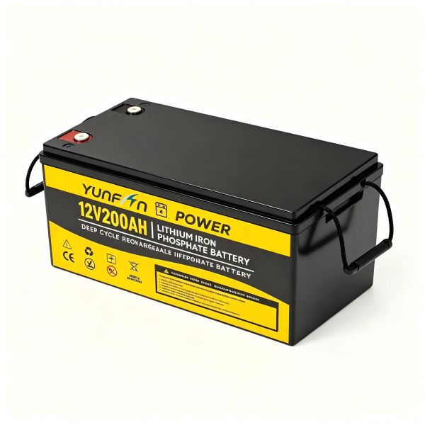 12V 200Ah LiFePO4 Battery 0.5C Charge Discharge 12.8V 2560Wh Deep Cycle Lithium Battery With BMS 5000 Cycles Replace Lead Acid For RV Solar Marine UPS Backup Power