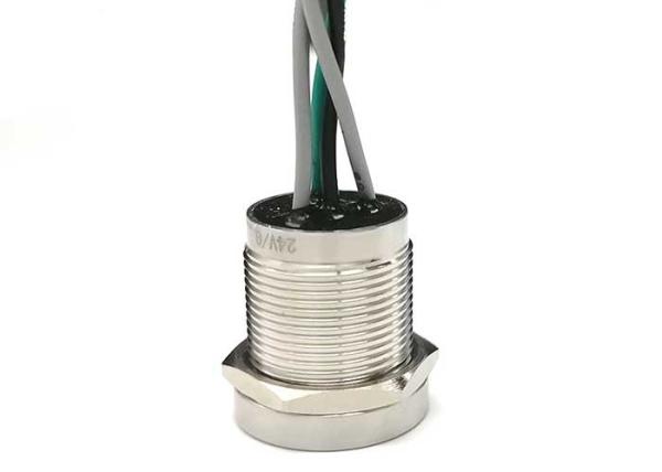 19mm Mini Led Power Piezo Switch Push Button Touch With Cable Metal