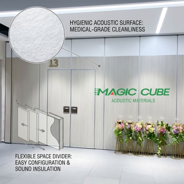 100% Polyester Fiber Acoustic Panel 1200x600mm 12mm 4000gsm Sound Absorbing Wall Board for Hospital Interior Decoration