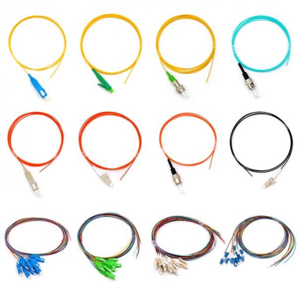 SC APC Pigtail Single Mode 0.9mm G657A1 Fiber Optic Pigtail White Color