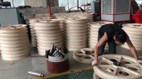 Línea de nylon herramienta de Pulley For Quad ConductorTransmission del conductor del paquete de la rueda cinco del diámetro 508x75m m